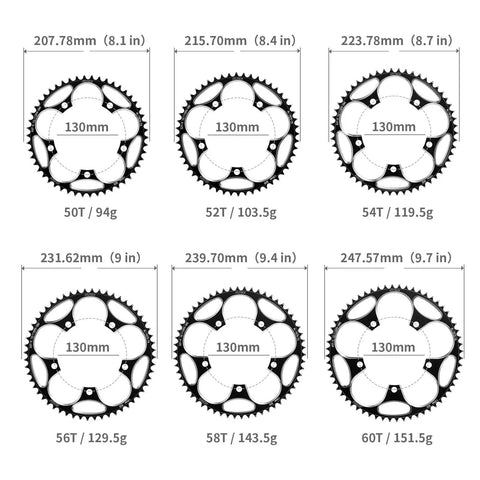 130 BCD Round Bike Chainring 42T Narrow Wide Single Chainring For 8 9 10 11 12 Speed Road Bikes Lightweight Aluminum Alloy