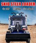 Front view of 23HP Skid Steer Loader With Quick Attach System For Landscaping And Farming Compact Twin Cylinder Engine With Air Cooling