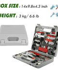 All In One Bike Repair Tool Kit For DIY Riders with box, premium carbon steel tools for tires, brakes, lights, and chains