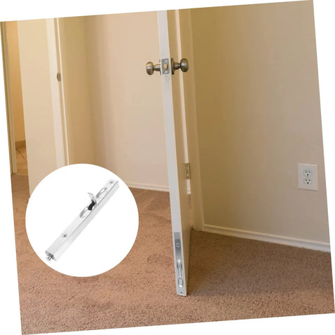 Rock Solid Stainless Steel Flush Bolt Door Latch Lock, Built Tough Rust Resistant Security Bar For French Double And Sliding Doors, No Sweat Concealed Hardware Upgrade Kit
