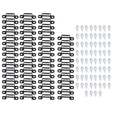 Rock Solid 2 In 1 Concealed Cabinet Connectors And Invisible Screw Fasteners Cold Rolled Steel Slide Buckles hardware kit featuring 60 steel connectors and screws.