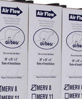 Three-pack Air Bear 20 x 25 x 5 Inch MERV 8 High Performance Air Purifier Filter Replacement boxes