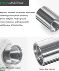 5-Pack 1 1/4 Inch Drive Female Couplings For Well Point Hand Pumps, shown in heavy-duty galvanized steel