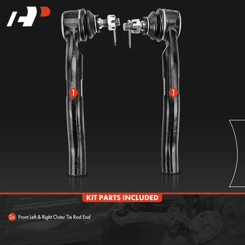 Front Outer Tie Rod End Replacement For Honda CR V Civic Del Sol Fit Insight Acura Integra 1992 To 2014 Fixes Uneven Tire Wear On Both Sides For A Smooth Ride Driver And Passenger Side Durable Suspension Repair. 2x front left and right steel tie rod ends with boots and castle nuts