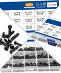 Multi Purpose Self Tapping Screws Set In A Handy Box cross head carbon steel miniature screws for electronics, furniture, and repairs.