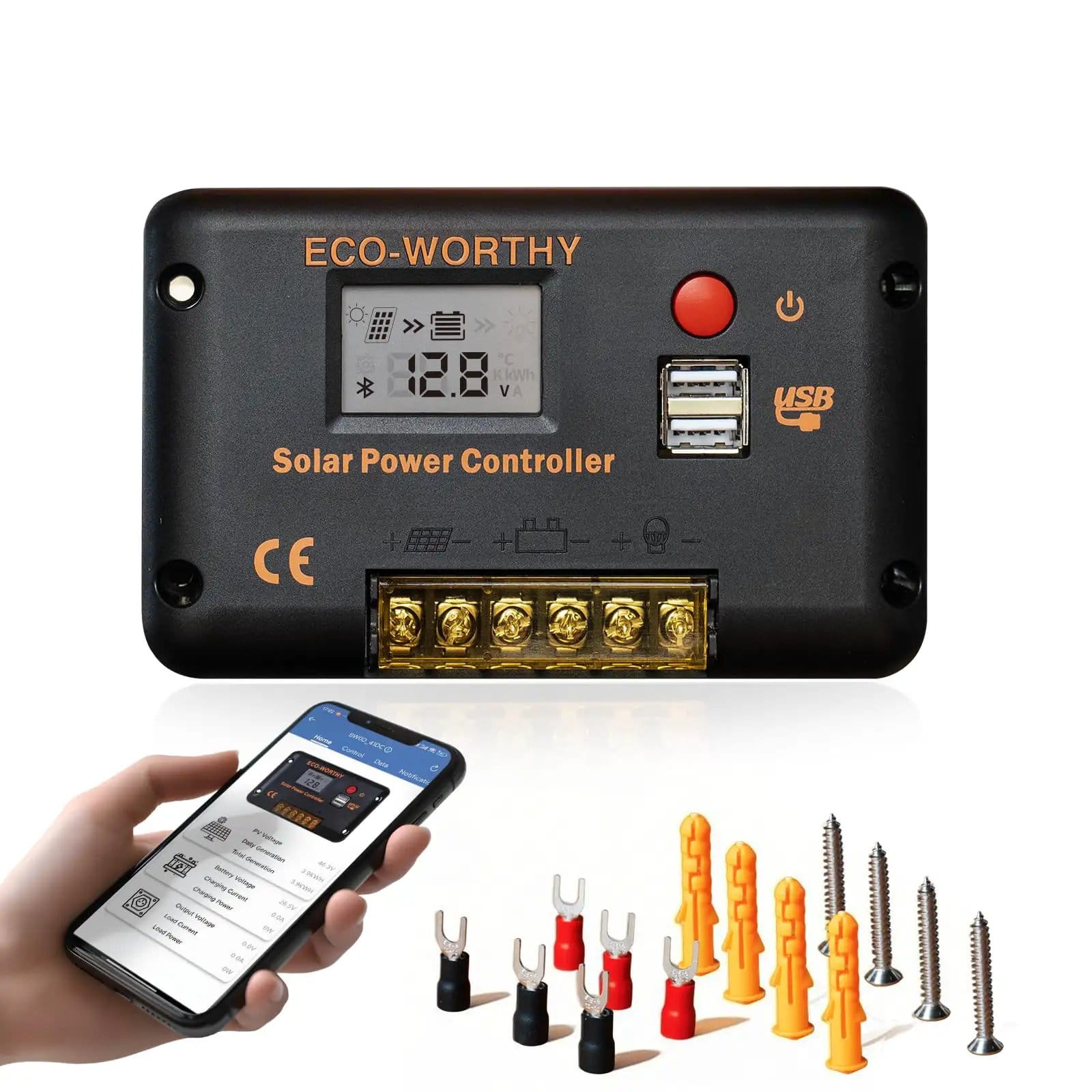 30A Solar Charge Controller With Bluetooth - Efficient