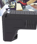 Heavy Duty 2.5 Inch Dust Port Adapter For Table Saw With Snap On Hook, black polymer design for dust extraction.