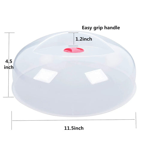 Large Microwave Splatter Guard Lid With Steam Vent Easy Grip Handle BPA Free 11.5 Inch Dishwasher Safe Must Have Kitchen Hack For Quick Reheating And Easy Cleanup