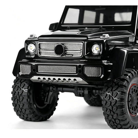 Beefy Stainless Steel Front Grille Radiator Guard for 1/10 scale RC Crawlers like TRX4, G500, TRX6 showing open grid