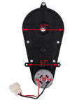 Turbocharged Two Pack Kids Ride On Car Gearbox 550 12V Motor 12000RPM view of gearbox dimensions and wiring connection