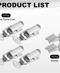 4 Pack Stainless Steel Spring Loaded Toggle Latches With Mounting Screws For Cabinets Tool Boxes Chests Barn Doors And Wooden Cases Built Tough For Everyday Use, displays four stainless steel toggle latches with screws.