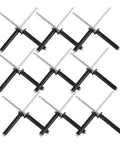 50 Pieces M4x25 Black Aluminum Round Head Blind Rivets With Large Flange Heavy Duty Pop Rivets Assortment Kit For Metal Fastening And DIY Projects