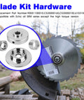 Trimmer Blade Kit Hardware For SRM 225 Brush Cutter Conversion, Replacement Attachment with stainless components and blade close-up