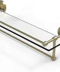 22 Inch Gallery Towel Bar With Glass Shelf In Satin Brass Finish Dope Look Tempered Glass Hidden Mount Solid Brass Hardware Built To Last