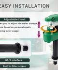 Easy installation of 3 Inch Toilet Flush Valve Repair Kit Universal Fit For Most One Piece Toilets No Fuss Easy Install with adjustable float