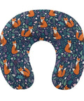 Ultimate Travel Neck Pillow With Memory Foam U Shape For Everyday Use featuring a fox pattern on a soft polyester cover