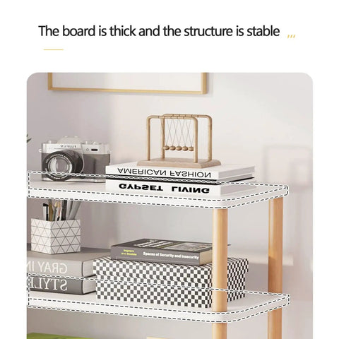 Heavy Duty 3 Tier Desktop Storage Rack With Warm Oak Finished Steel Bookshelf For Office And Dorm Keeps Your Setup Totally Stress Free And Super Snappy To Clean Without Any Sweat Ever