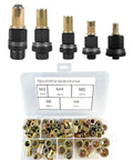 Heavy Duty Head Rivet Nut Tool Kit With 100 Assorted M3 M4 M5 M6 M8 Threaded Inserts For Serious Home DIY Gear Upgrades And Metal Welding Projects, M3-M8 case