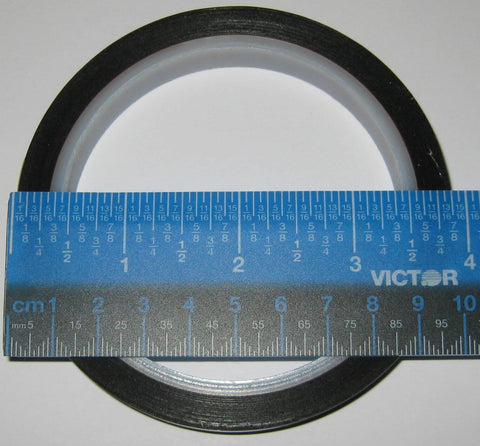 High Temperature Polyimide Film Kapton Tape For Electronics Half Inch Wide One Mil Thick shown with ruler for scale