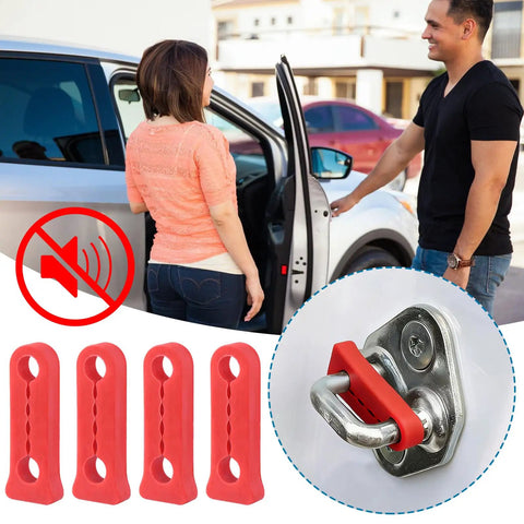 Heavy Duty Car Door Damper Buffer Sound Deadener Seal To Knock Out Annoying Rattles And Mute Road Vibrations With Premium Thick Rubber, 4 pack.