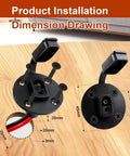 2-Pack SAE Quick Connector Harness With Sidewall Port installation and dimensions on wooden surface with screws, 1 Ft 12 AWG Cable