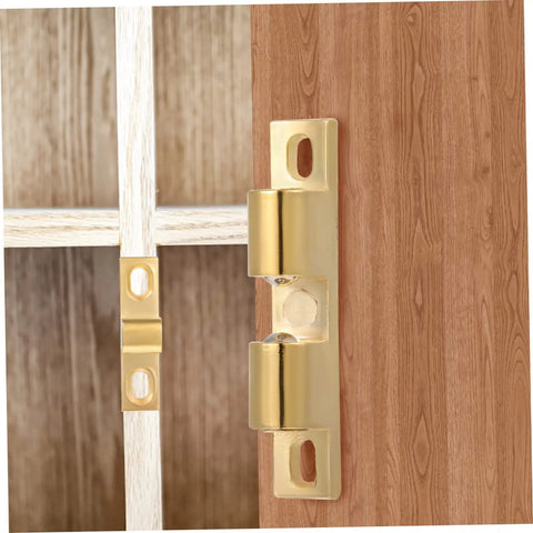 Heavy Duty Cabinet Latches Set 24 Pcs Golden Finish Brass Ball Tension Latches for Cupboards Drawers Doors on wooden cabinet
