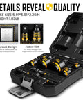 Versatile 9-Piece Impact Socket Adapter And Reducer Set For 1/4, 3/8, 1/2, And 3/4 Inch Drives in storage case