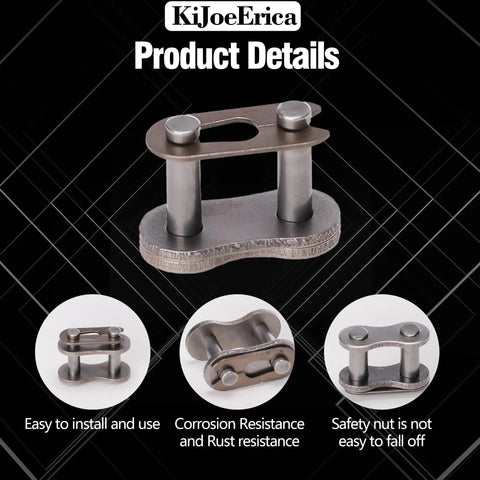 Sturdy Carbon Steel Bike Chain Master Link Connector Kit, 6 Pack Quick Links For Bikes with corrosion resistance details