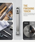 No Sweat Dual End Roller And Ball Burnishing Tool For Mini Lathes featuring precision hardened bearing steel heads at workbench.