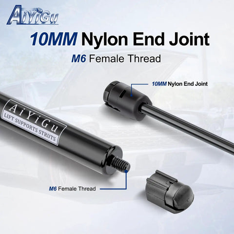 Rear Window Glass Shocks And Liftgate Struts Kit For Jeep Liberty 2002-2007 showing 10MM nylon end joint and M6 female thread