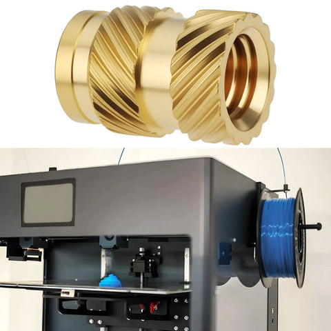 Heat Set Inserts M5 Brass Knurled Threaded Inserts 5x10x7mm for Plastic 3D Printing Prototypes and Electronics Easy Install