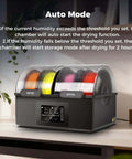 Dual Independent Heating Chambers Filament Dryer Box With Auto Dehumidification And Sealed Storage SH03 on a desk