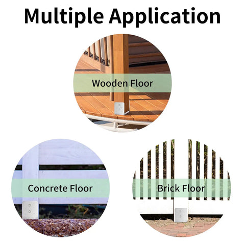 Sturdy Stainless Post Base 2 Pack For 8x8 Wood Posts Adjustable Bracket With Inner Opening 7.8 By 7.48 Inches Waterproof Rustproof Post Anchor For Rough Lumber Heavy Duty Ground Support