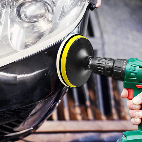 Drill with Top Notch Wool Buffing And Cutting Pad Set 3 Inch 80mm polishing car headlight