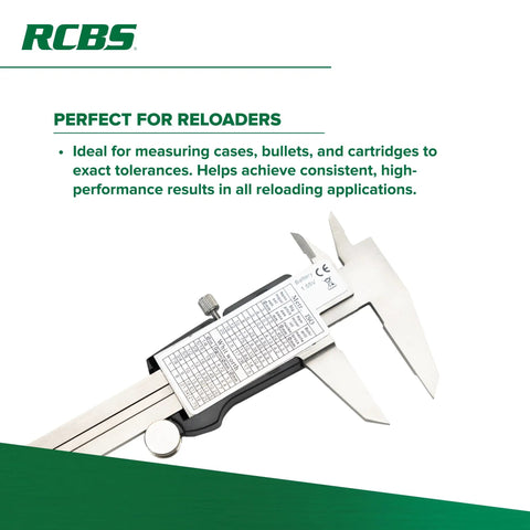 Digital Calipers 0 To 6 Inch For Reloading, Accurate Case And Cartridge Measurements, Precision Digital Caliper For Full Length Sizing, Reliable Tool For Handloaders And Ammo Crafters, Great For 280 Remington