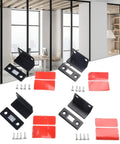 Ultra Slim Magnetic Cabinet Catch for Doors and Closets, Tight Hold Magnetic Latch, Thin Stainless Steel, Black Finish, 4 Pack, Easy Install