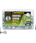 Top Shelf Badass Metal Roofing Screws Number 10 X 1 Inch 300 Pack With Rubber Washers in clear box with free socket.