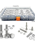 All In One 496 Piece Stainless Steel Hex Head Bolt And Nut Kit For Home Shop And Auto Use Built Tough Heavy Duty Fasteners