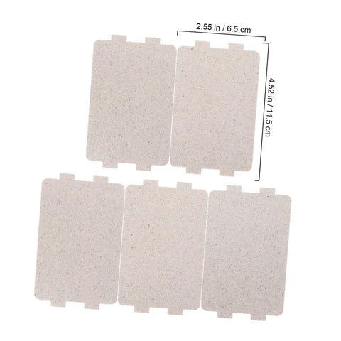 Heat Resistant Mica Plates For Microwave Ovens 5 Pack Universal Waveguide Cover Insulation Sheets in cuttable size