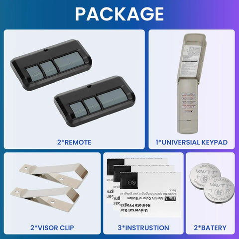 Universal Wireless Garage Door Keypad Compatible With 893Max 877Max 878Max 971LM 893LM 373LM 877LM For LiftMaster Chamberlain Craftsman Garage Door Openers