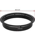 Smokeless 48 Inch Fire Pit Ring With Perforated Steel Insert For DIY In Ground Or Above Ground Heavy Duty Round Rim