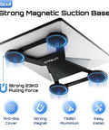 Magnetic Mini Satellite Mount With Four 66mm Heavy Duty Magnets, 200 Lb Pull Each, Lockable Mount For RV Car Boat Truck, Aluminum Alloy Base