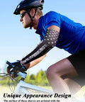 Cyclist wearing 8 Pairs USA Flag Arm Sleeves For Men And Women Compression UV Sun Protection With Multiple Styles