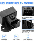 Fuel Pump Relay Module Replacement FD1026 for Ford F150 E250 Flex Taurus Transit Edge Escape Expedition Fusion and Lincoln Mercury, shown with 8-pin connector and durable housing.