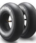 Thorn Resistant 4.10/3.50-4 Inner Tubes 2 Pack Built Tough Replacement For Wheelbarrows Lawn Mowers Hand Trucks And More 4 Inch Rims With Bent TR-87 Valve Stem