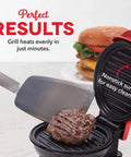 Dash Mini Maker Indoor Electric Grill Perfect For Compact Kitchen Dorms And Small Spaces Quick One Step Setup Even Heating Surface ideal for grilling burgers.