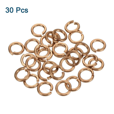 Tough As Nails M6 Copper Split Lock Washers Quarter Inch Diameter 30 Pack solid spring hardware for secure fastening.