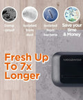 Powerful Vacuum Sealer Machine With 80kPa Suction, One Touch Operation, Built In Cutter, Compact Design feature highlights
