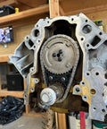 Engine with installed LS Timing Chain Kit with Cam Sprocket and ARP Bolts for GM LS Engines 4.8L 5.3L 6.0L