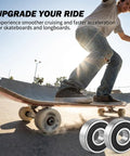Skateboarder using 10-Pack 608-RS Ball Bearings With Double Rubber Seals For Skateboards Inline Skates Scooters Roller Blades And Longboards